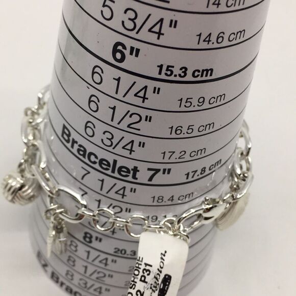 NWT Brighton SHIP TO SHORE Silver Tone Charm Bracelet with dust bag - Picture 13 of 13